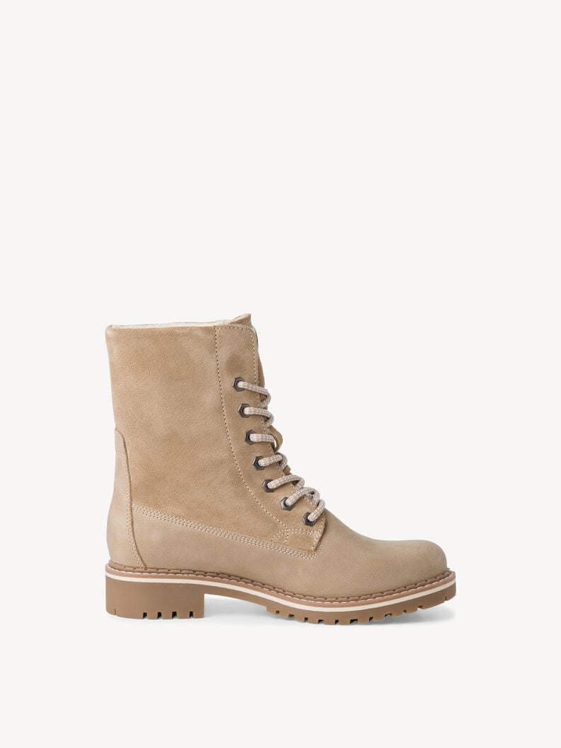 Tamaris Lederstiefelette - Beige Warmfutter