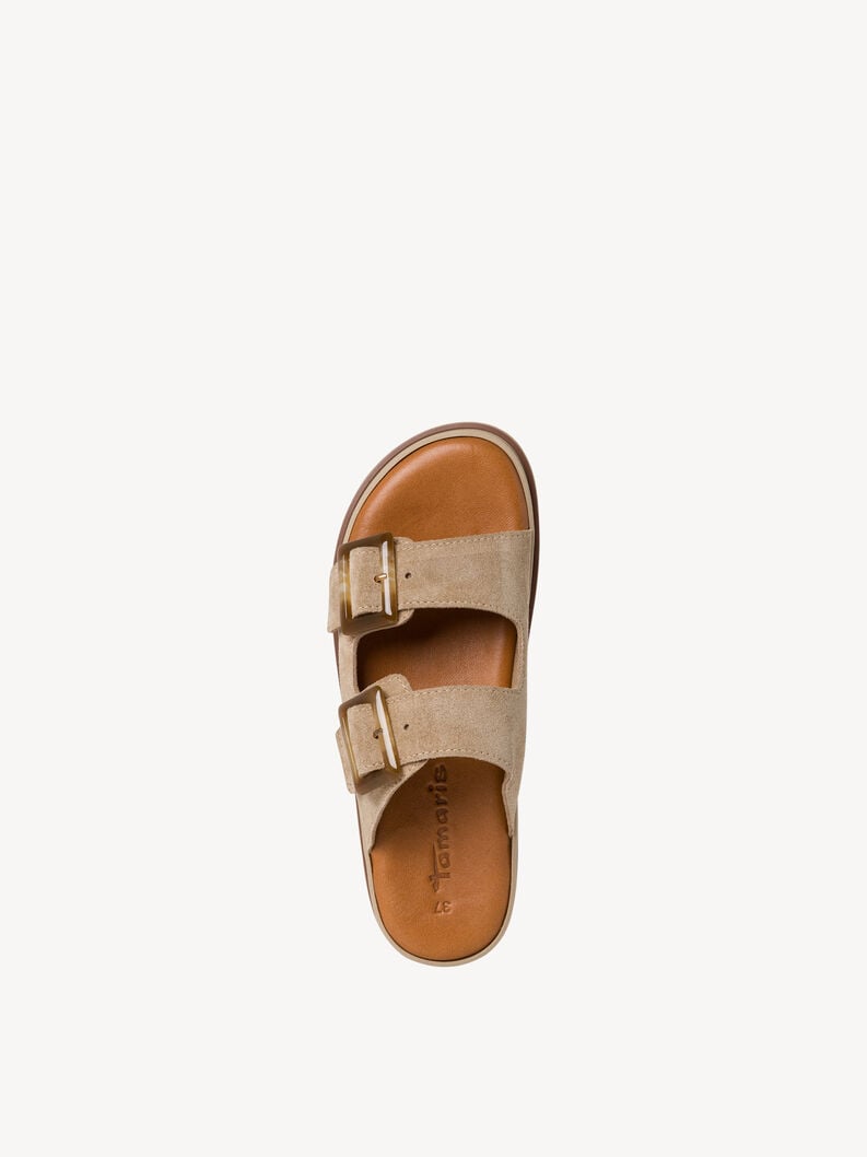 Tamaris Lederpantolette - Beige
