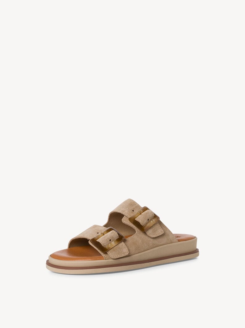 Tamaris Lederpantolette - Beige