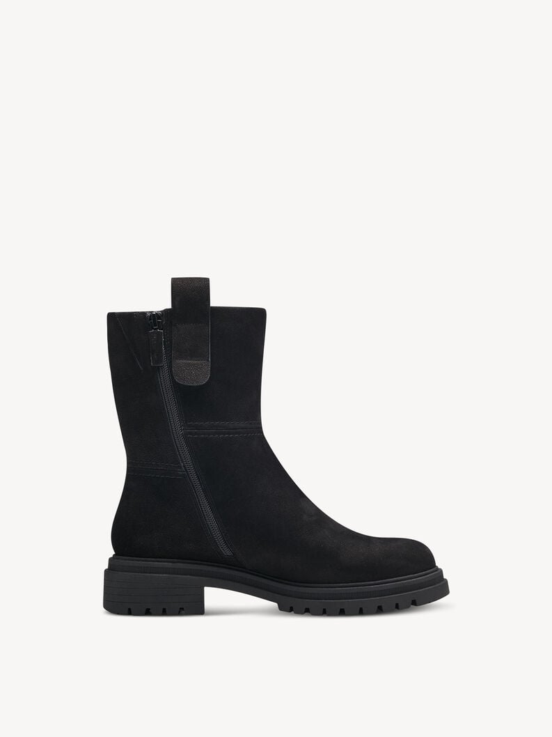 Tamaris Lederstiefelette - Schwarz Warmfutter