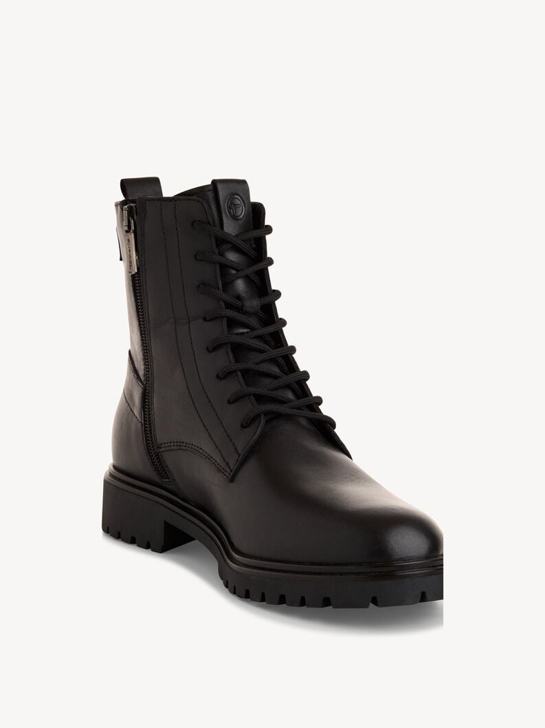 Tamaris Lederstiefelette - Schwarz Warmfutter