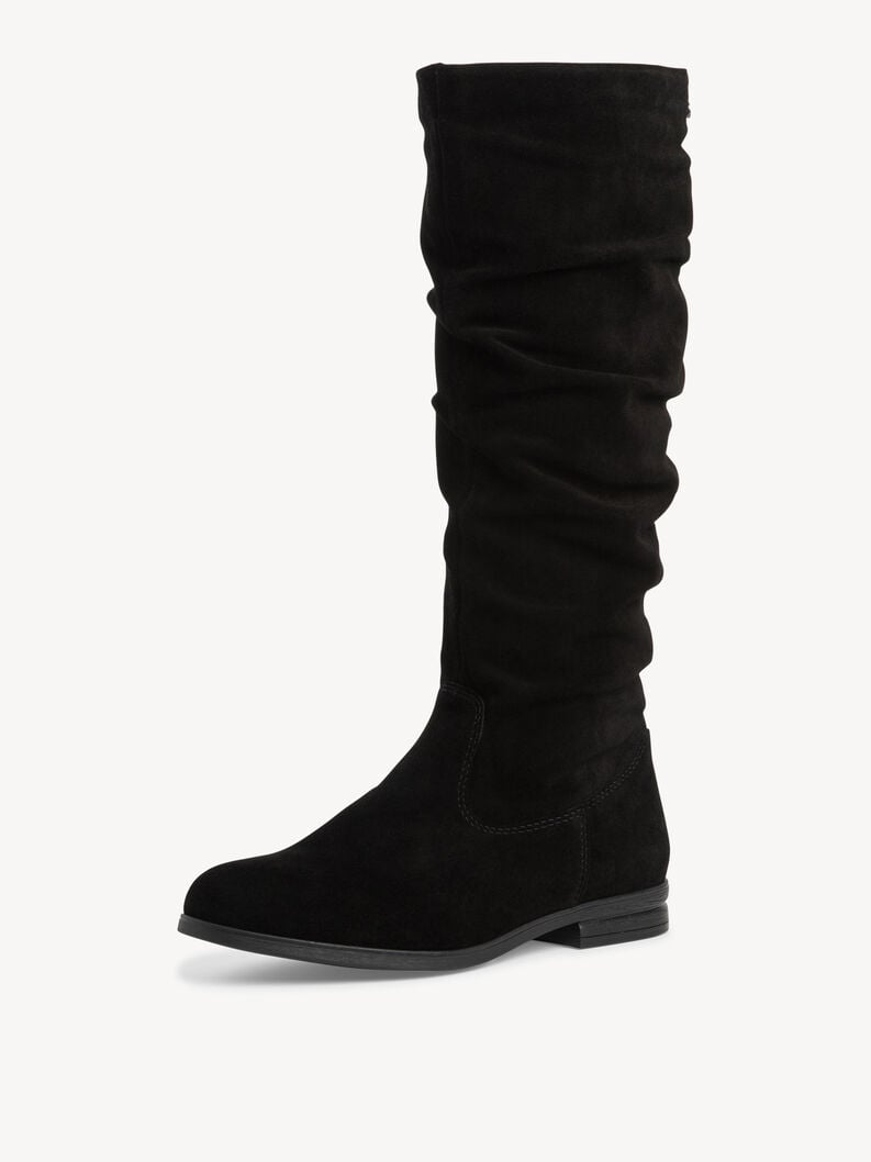 Tamaris Lederstiefel - Schwarz