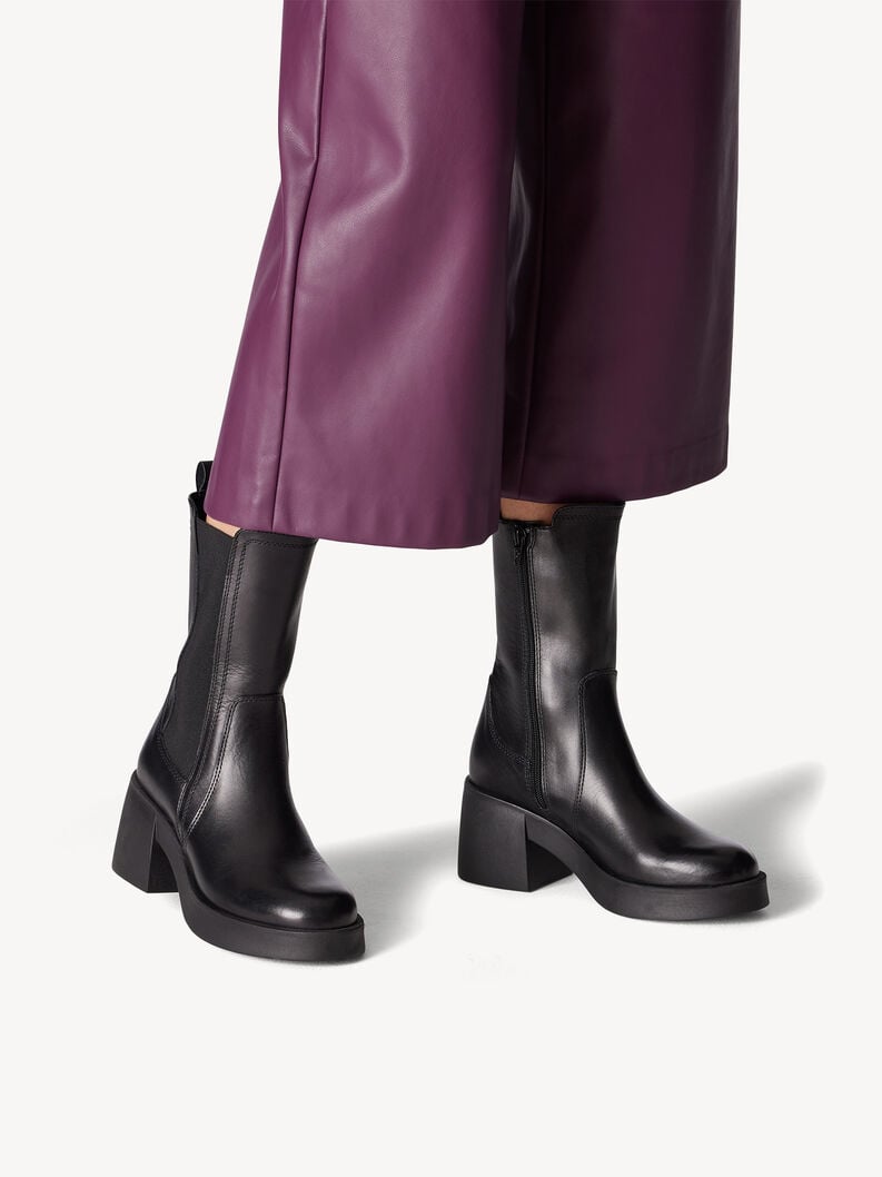 Tamaris Leder Chelsea Boot - Schwarz