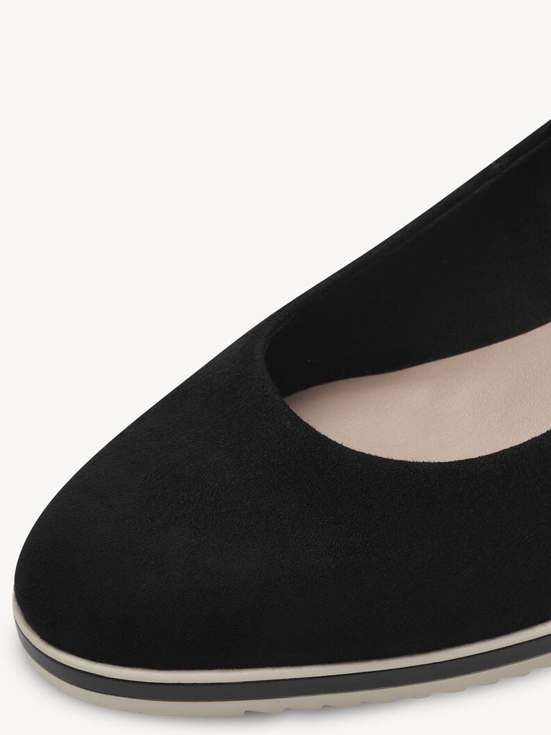 Tamaris Lederkeilpumps - Schwarz