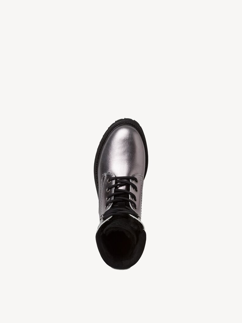 Tamaris Lederstiefelette - Metallic Warmfutter
