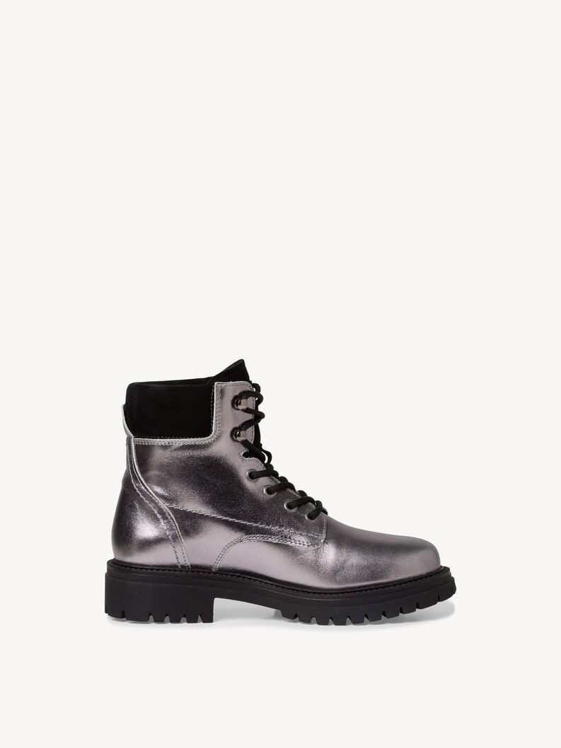 Tamaris Lederstiefelette - Metallic Warmfutter