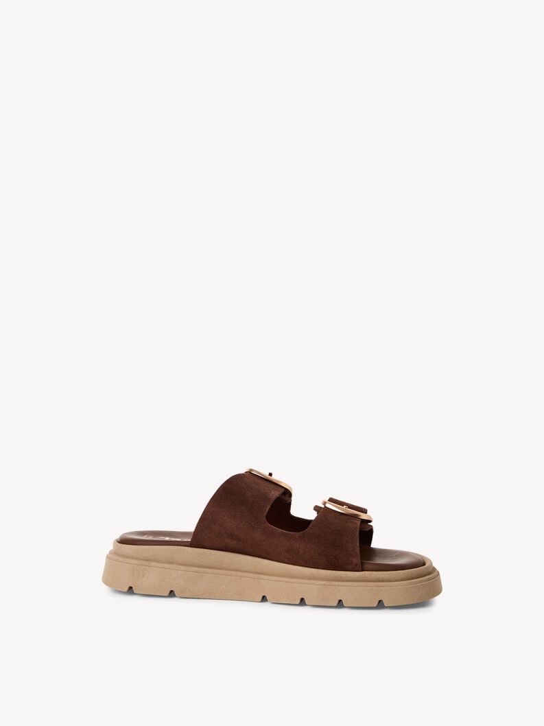 Tamaris Lederpantolette - Braun