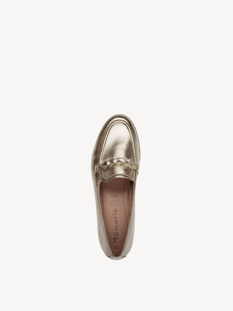 Tamaris Lederslipper - Metallic