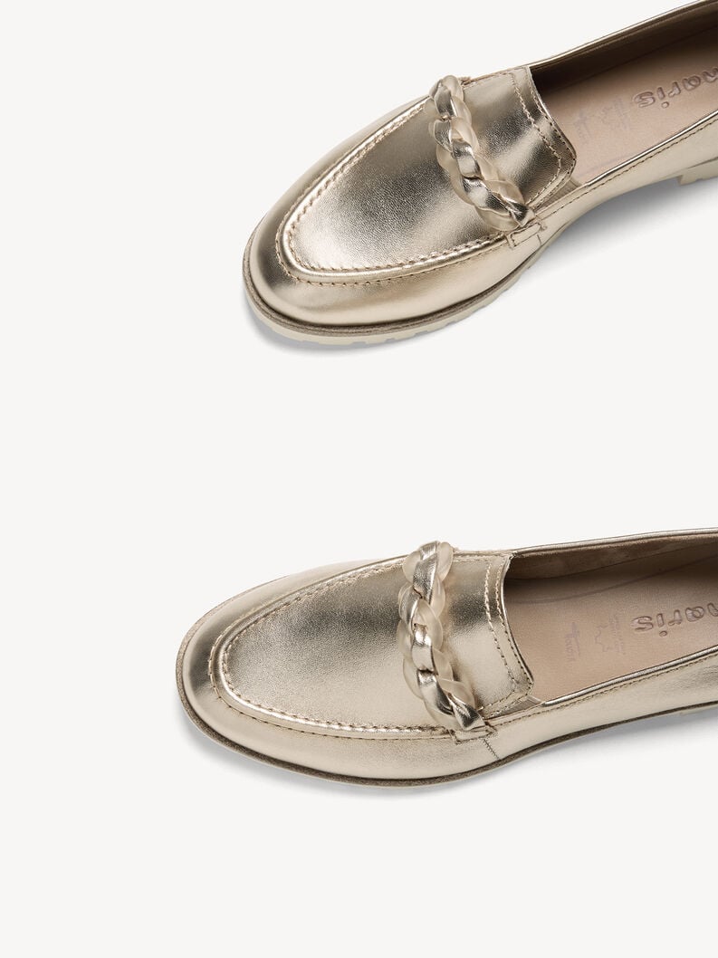 Tamaris Lederslipper - Metallic