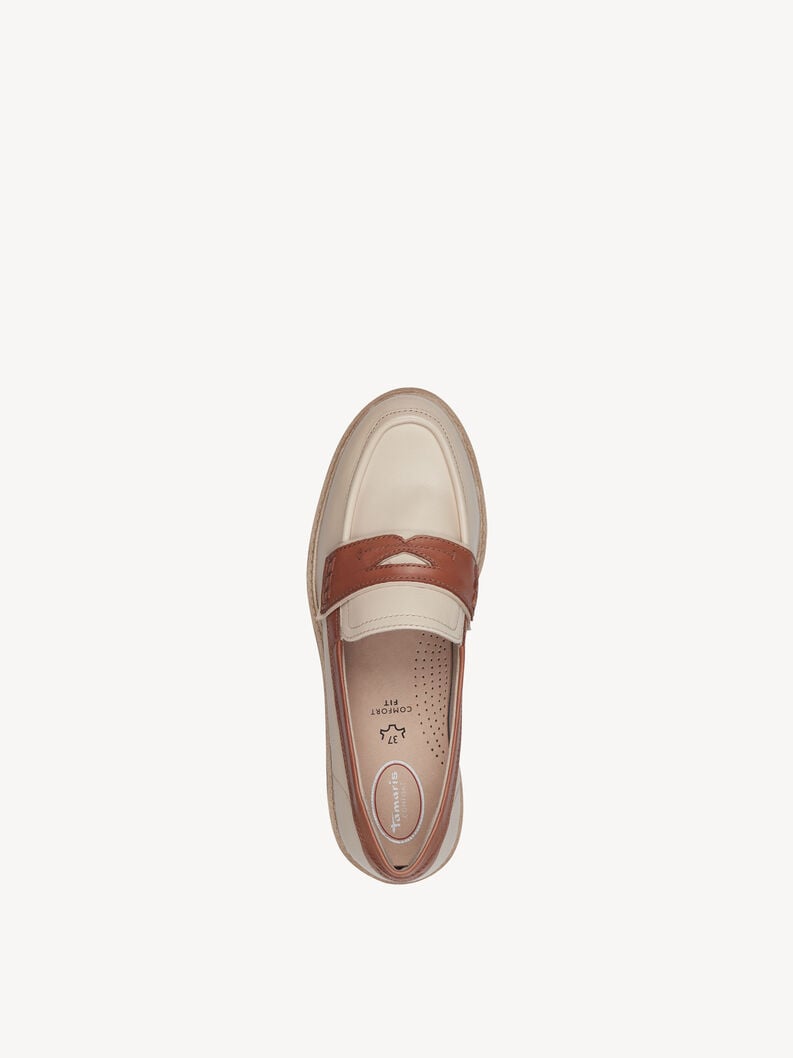 Tamaris Lederslipper - Beige