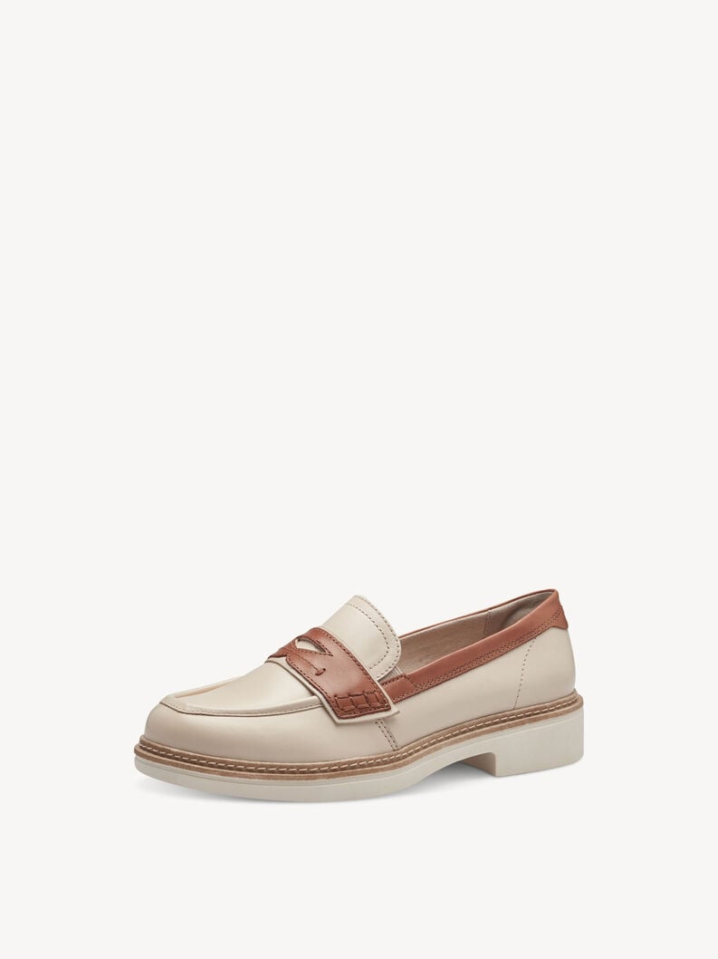 Tamaris Lederslipper - Beige