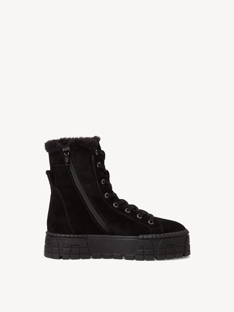 Tamaris Lederstiefelette - Schwarz Warmfutter