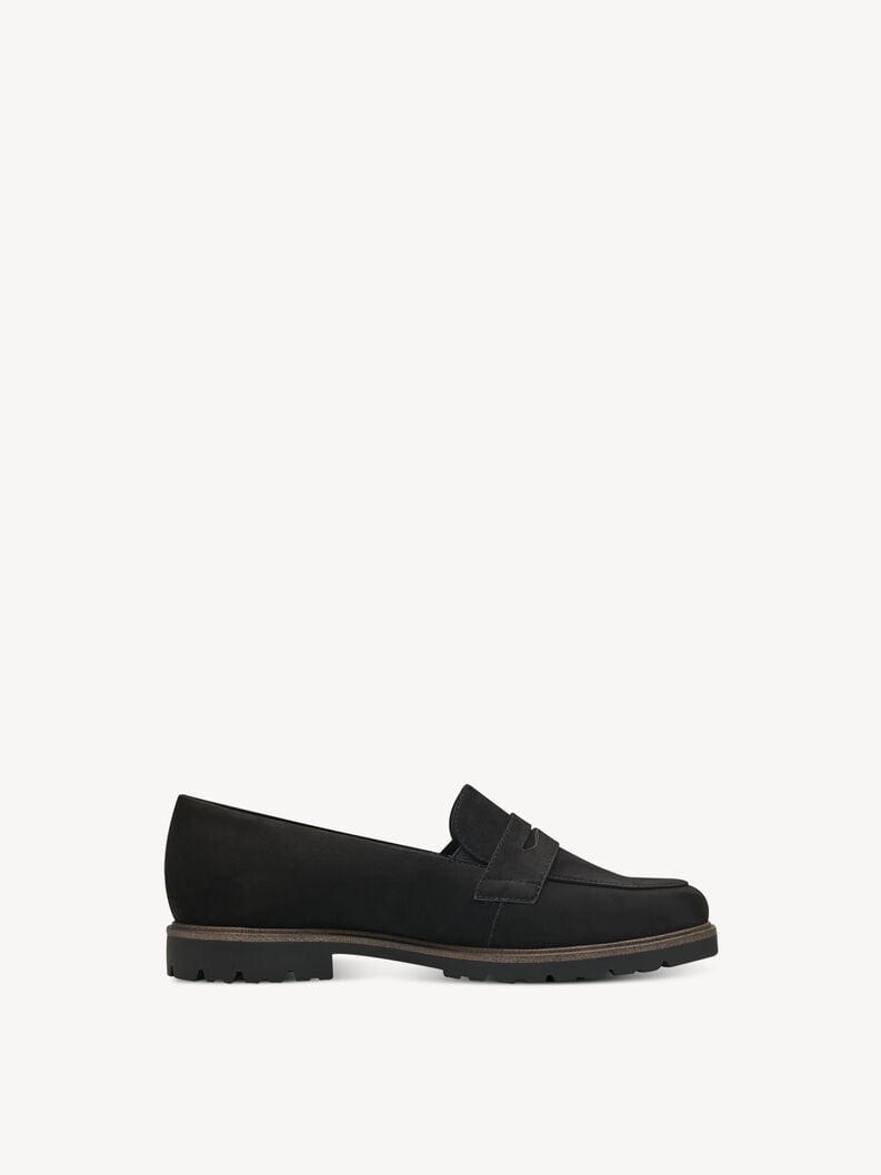 Tamaris Lederslipper - Schwarz