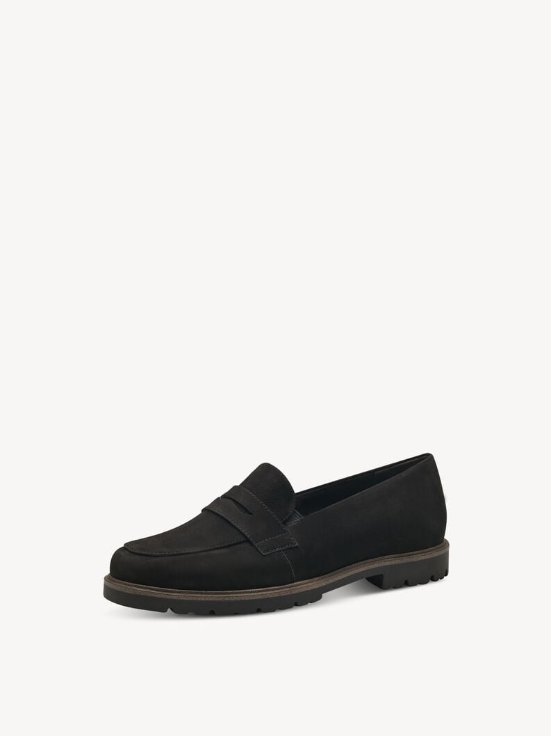 Tamaris Lederslipper - Schwarz