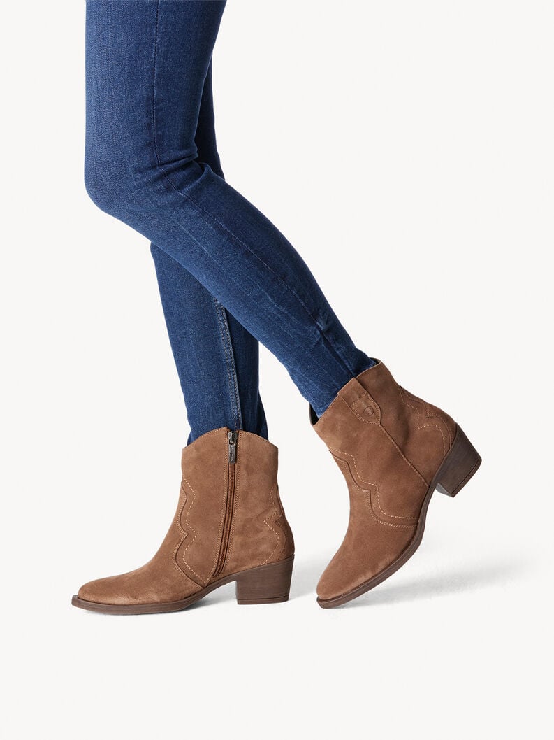 Tamaris Lederstiefelette - Braun