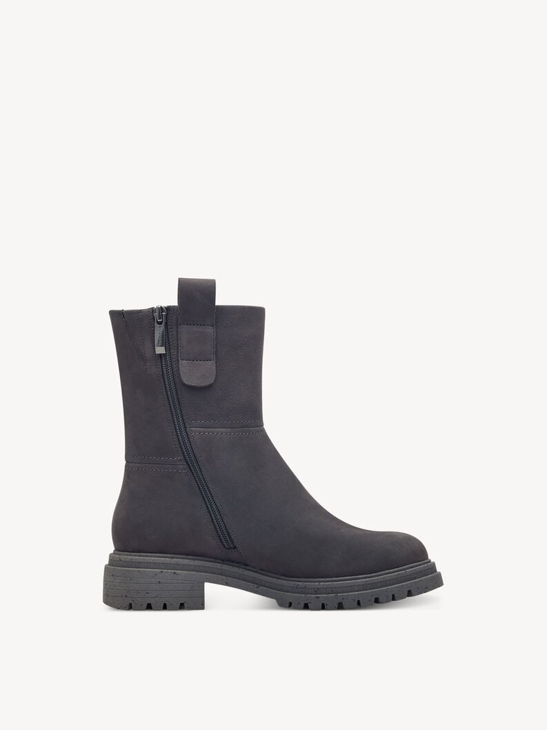 Tamaris Lederstiefelette - Grau Warmfutter
