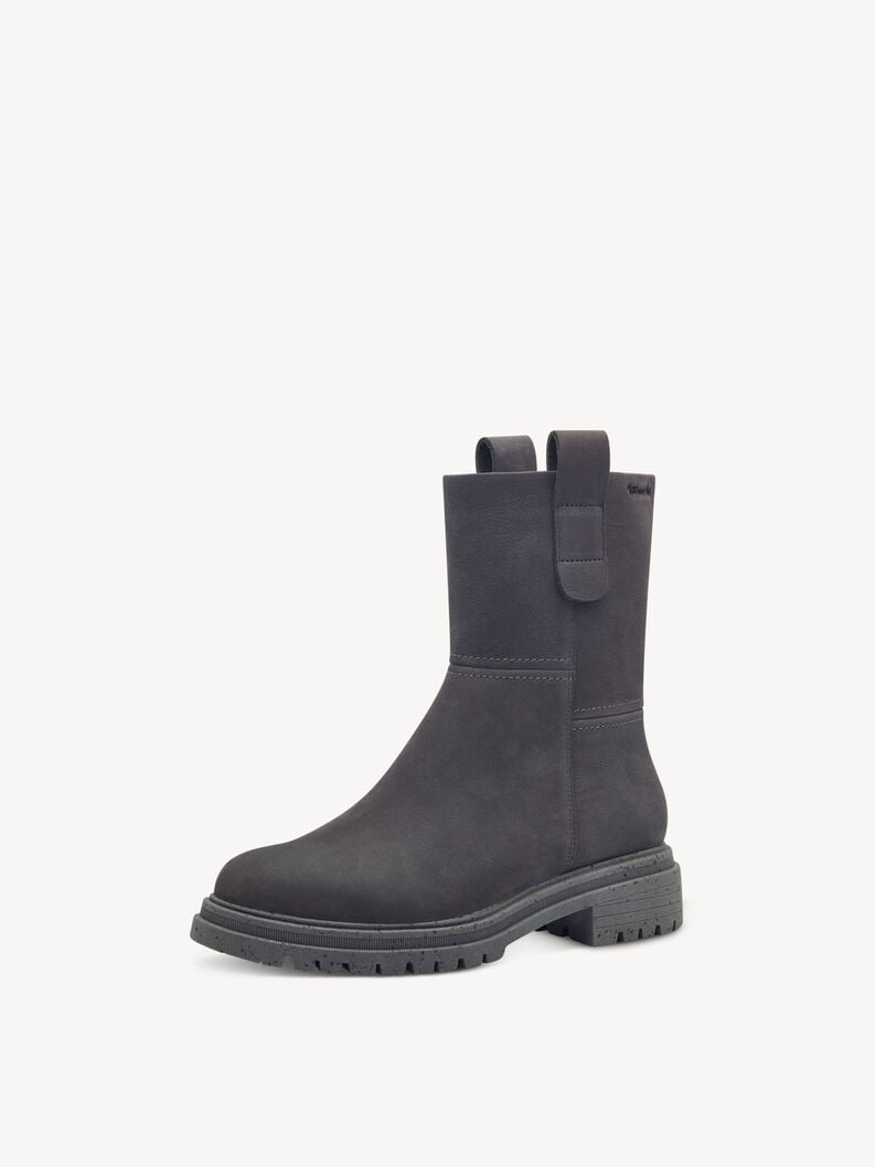 Tamaris Lederstiefelette - Grau Warmfutter