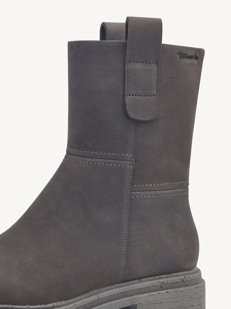 Tamaris Lederstiefelette - Grau Warmfutter