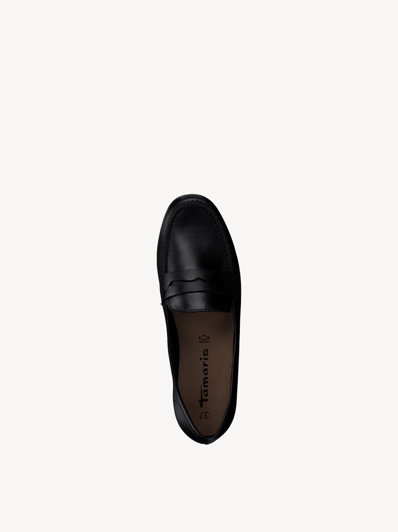 Tamaris Ledermoccassin - Schwarz
