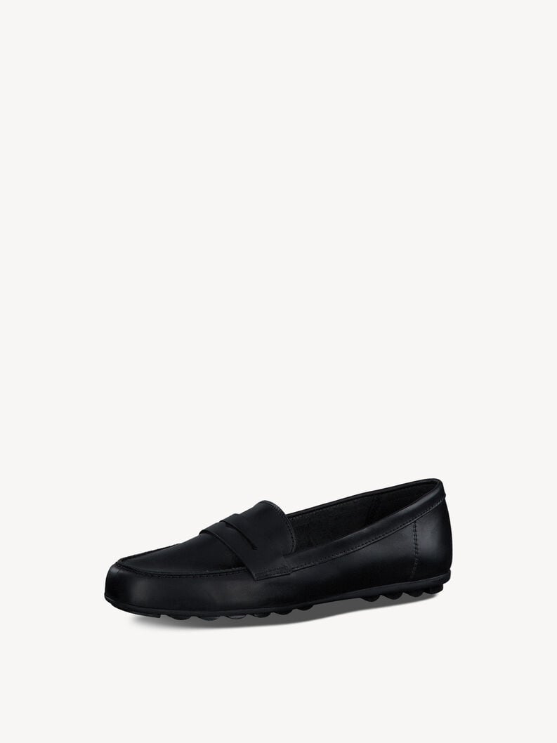 Tamaris Ledermoccassin - Schwarz