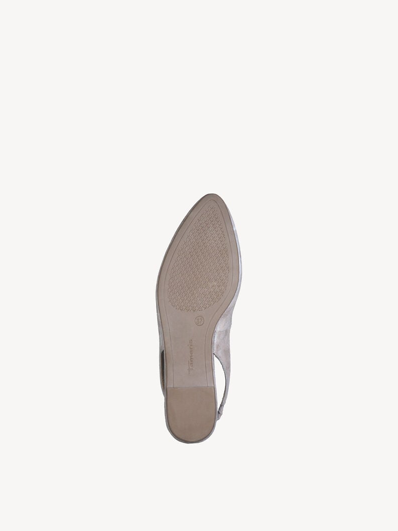 Tamaris Lederslingballerinas - Beige