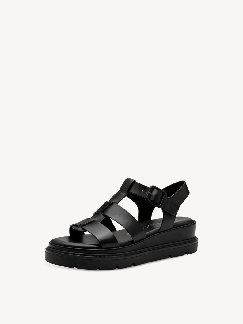 Tamaris Ledersandalette - Schwarz