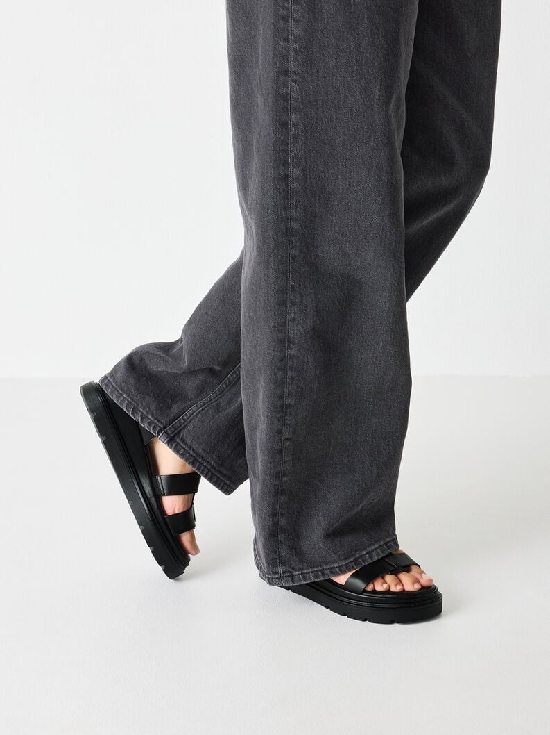 Tamaris Ledersandalette - Schwarz