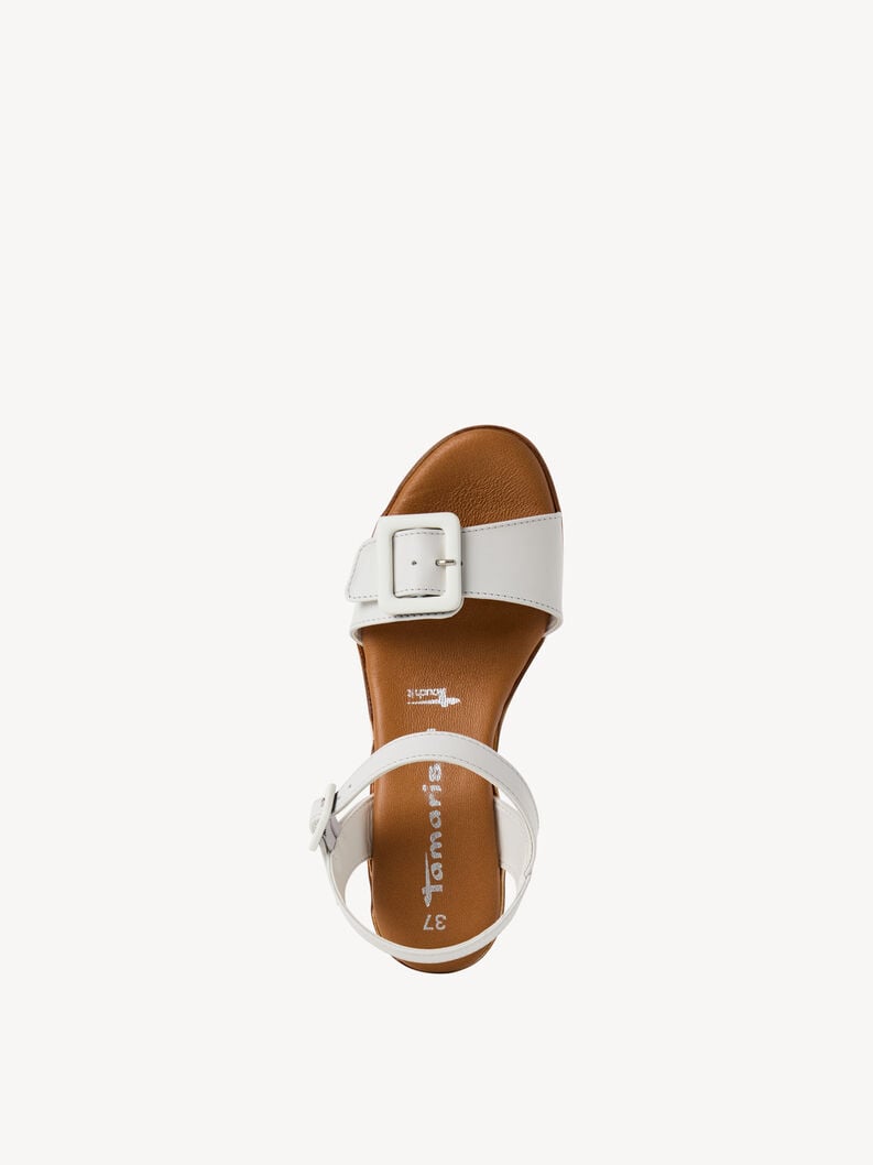 Tamaris Ledersandalette - Weiß
