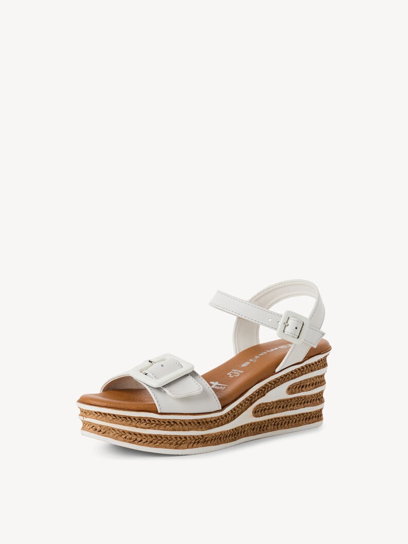 Tamaris Ledersandalette - Weiß