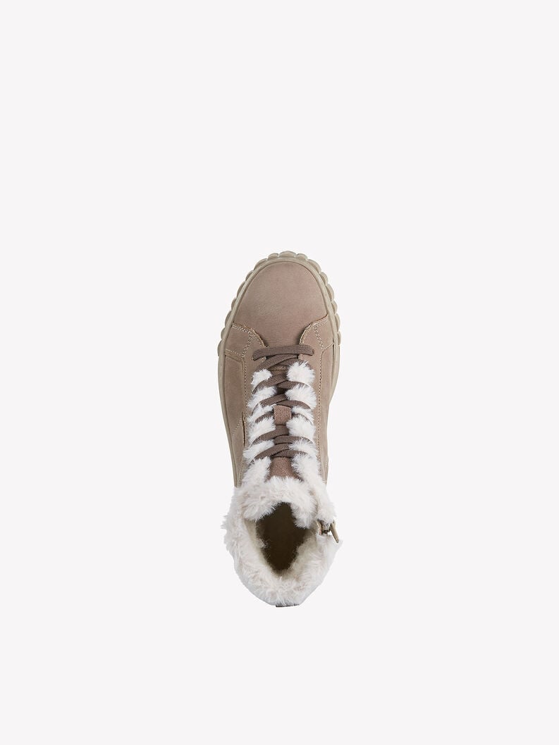 Tamaris Lederstiefelette - Beige Warmfutter