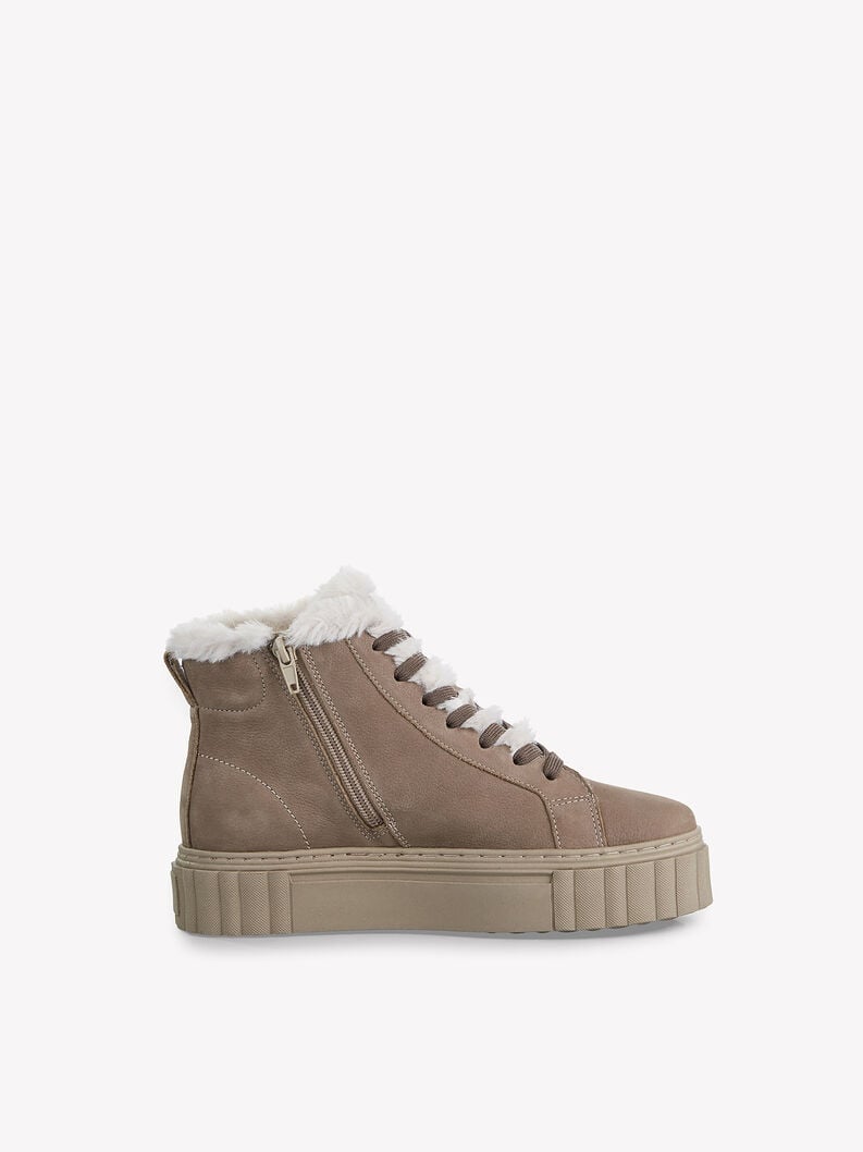 Tamaris Lederstiefelette - Beige Warmfutter