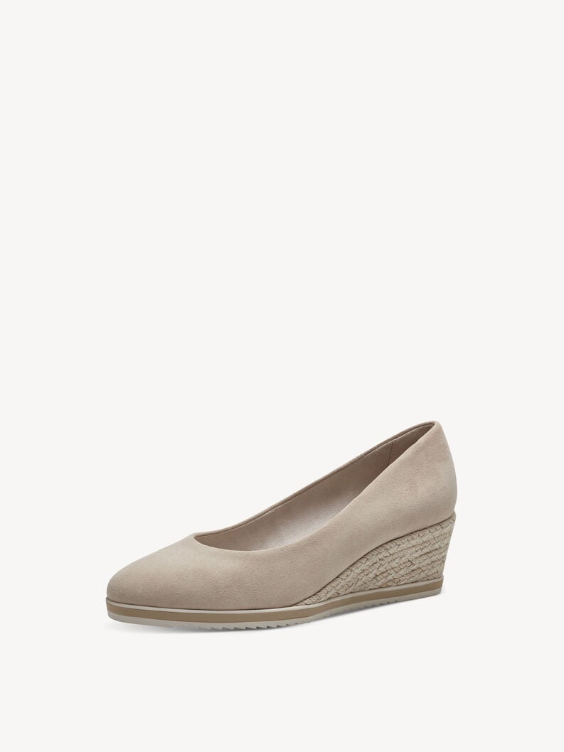 Tamaris Lederkeilpumps - Beige