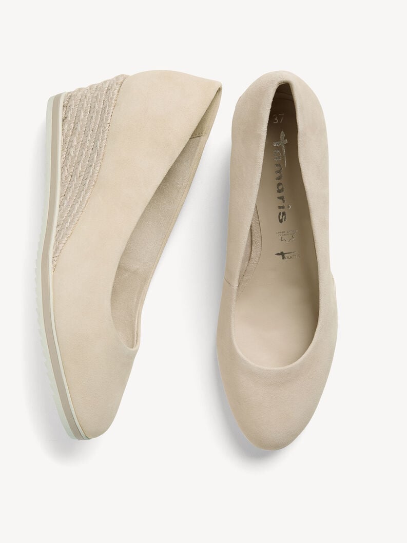 Tamaris Lederkeilpumps - Beige