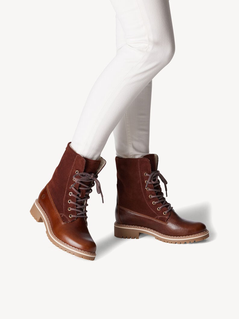 Tamaris Lederstiefelette - Braun Warmfutter