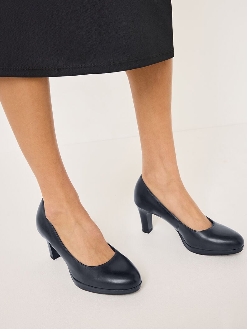 Tamaris Lederpumps - Blau