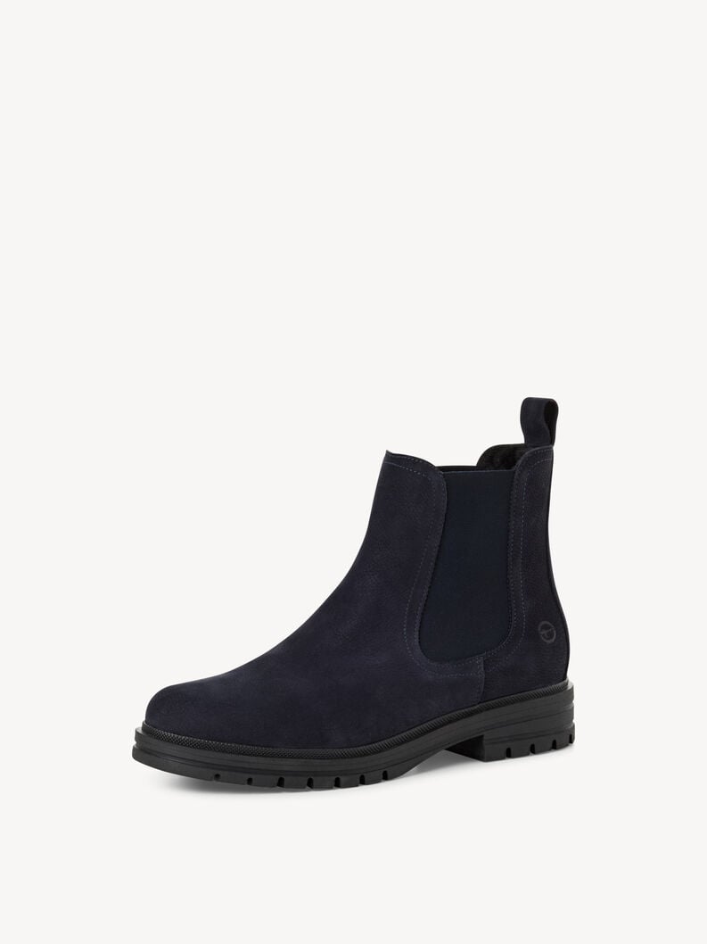 Tamaris Lederstiefelette - Blau Warmfutter