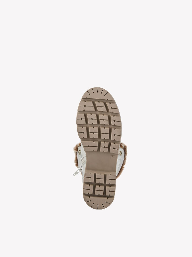 Tamaris Lederstiefelette - Weiß Warmfutter