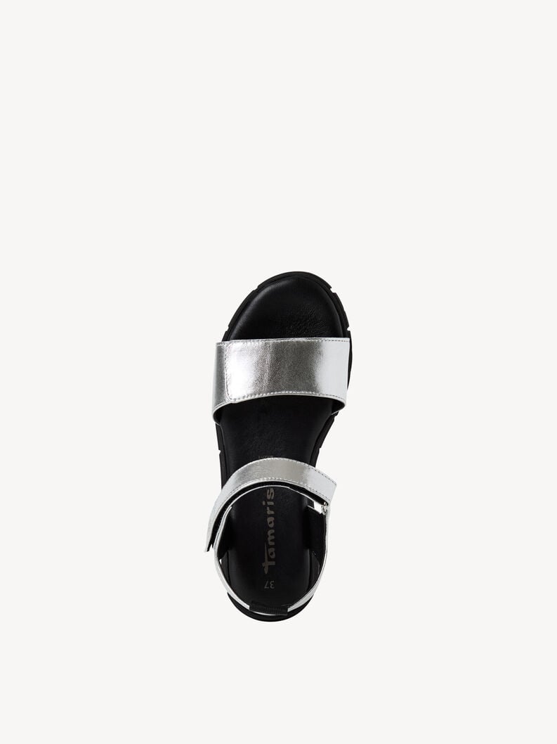Tamaris Ledersandalette - Silber