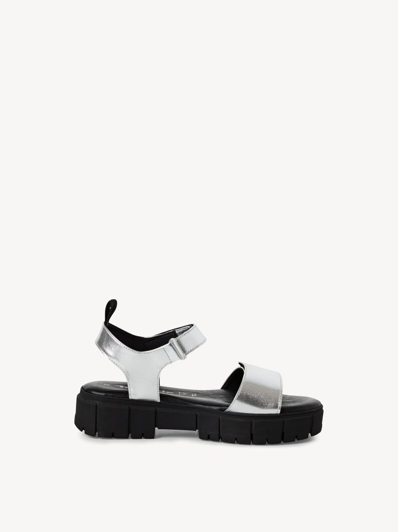 Tamaris Ledersandalette - Silber