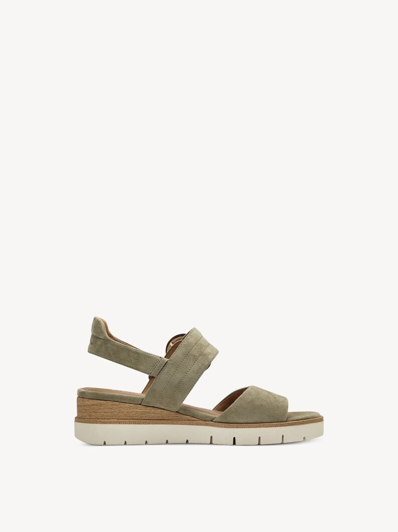 Tamaris Ledersandalette - Grün