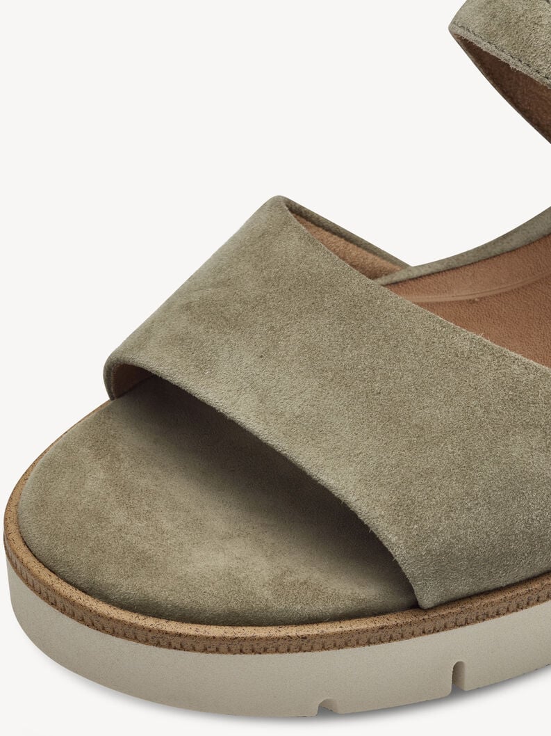 Tamaris Ledersandalette - Grün
