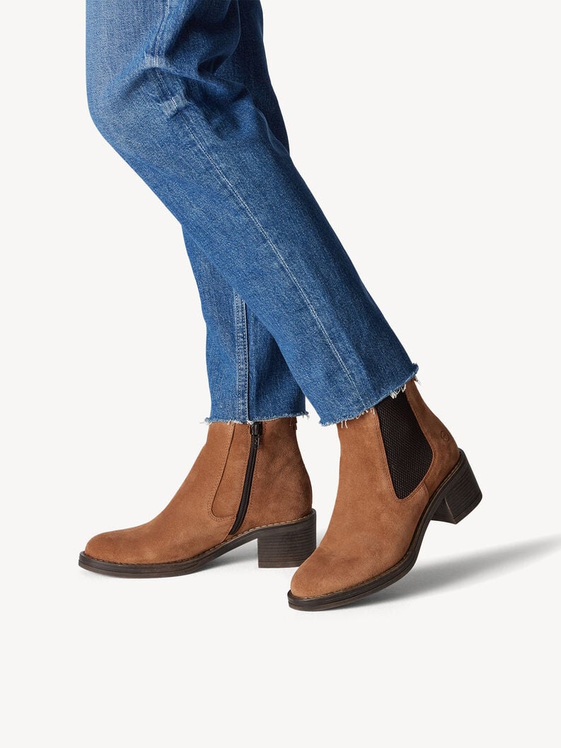 Tamaris Leder Chelsea Boot - Braun