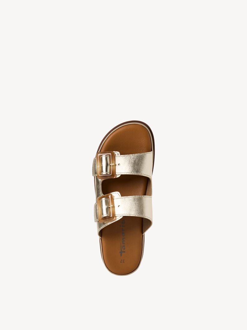 Tamaris Lederpantolette - Gold