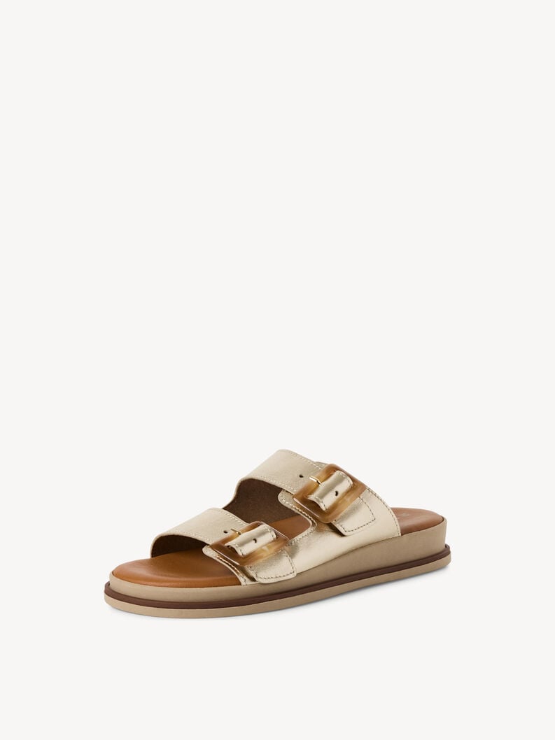 Tamaris Lederpantolette - Gold