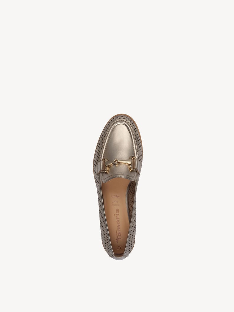 Tamaris Lederslipper - Metallic