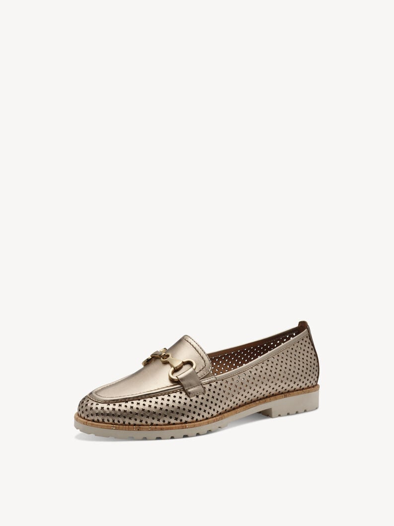 Tamaris Lederslipper - Metallic