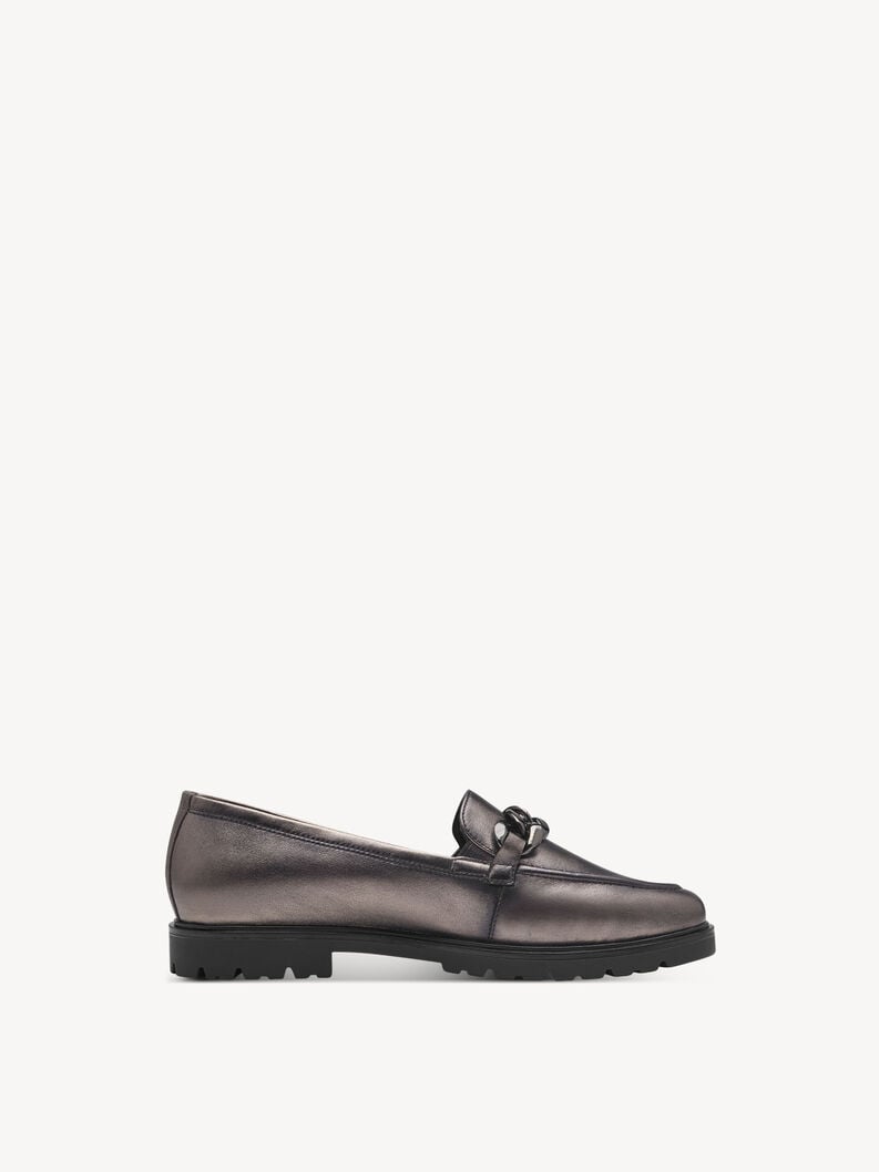 Tamaris Lederslipper - Metallic