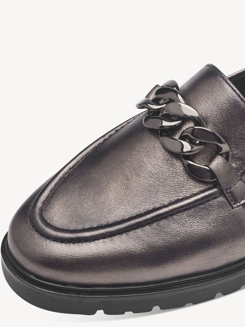 Tamaris Lederslipper - Metallic