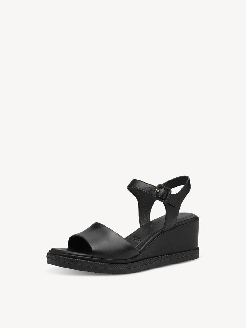 Tamaris Ledersandalette - Schwarz