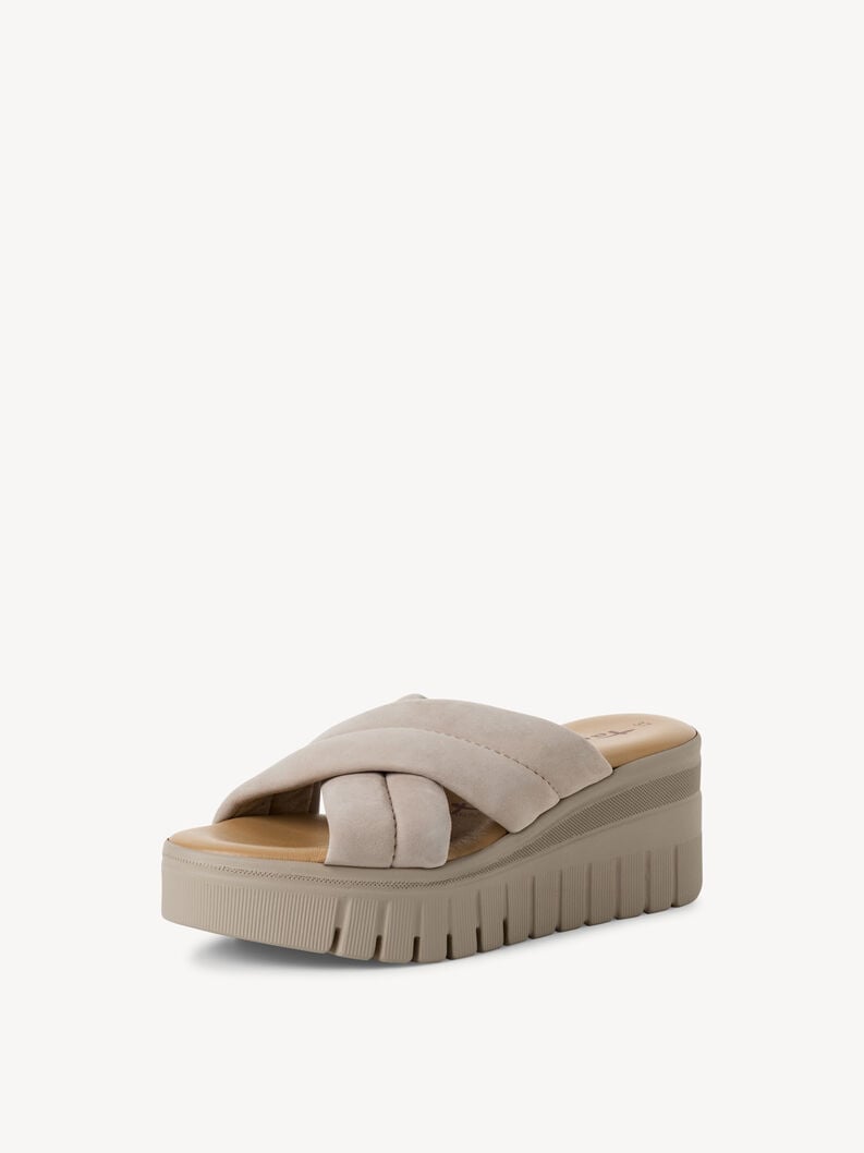Tamaris Lederpantolette - Beige